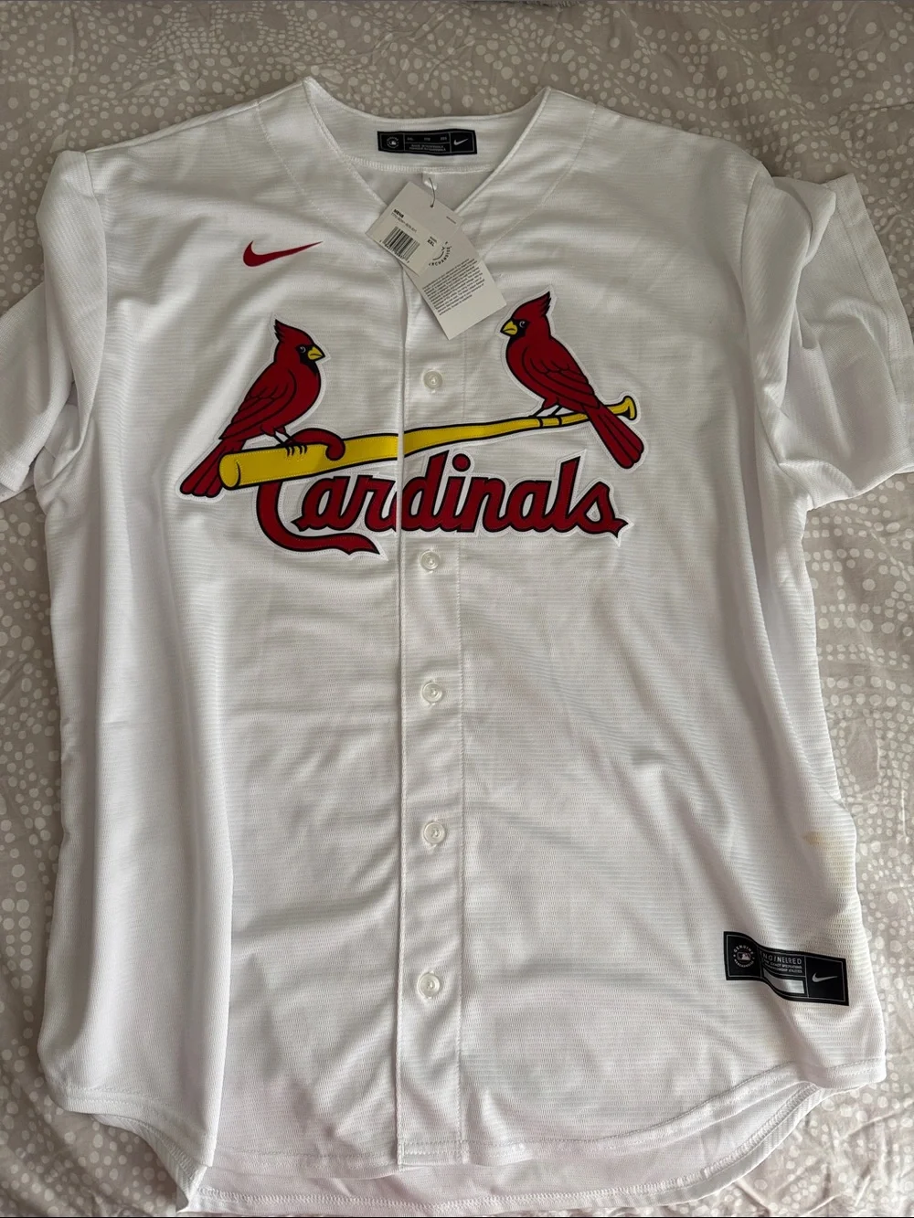 Nike White & Red St. Louis Cardinals Baseball Jersey